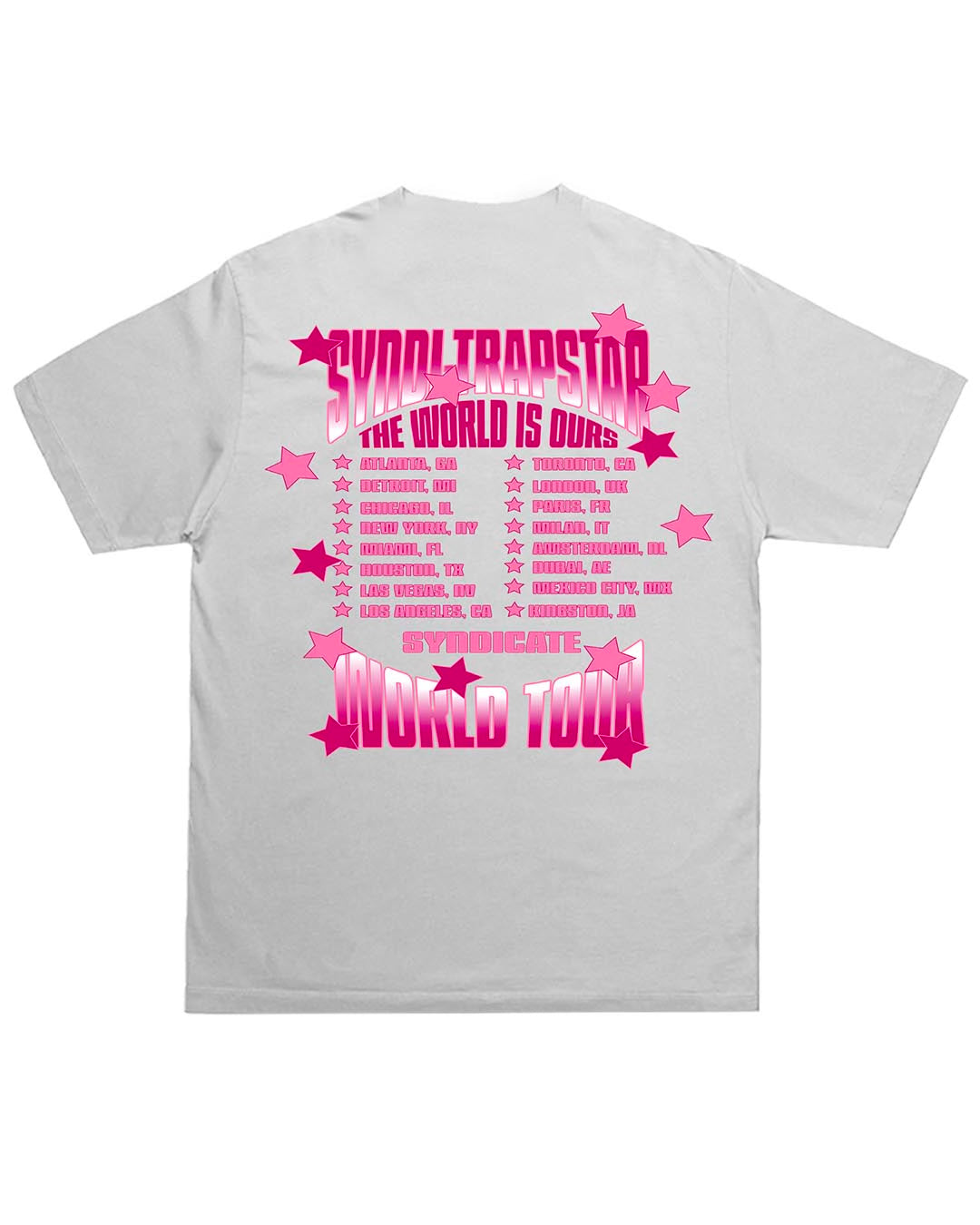 White & Pink Syndi-Trapstar Tee