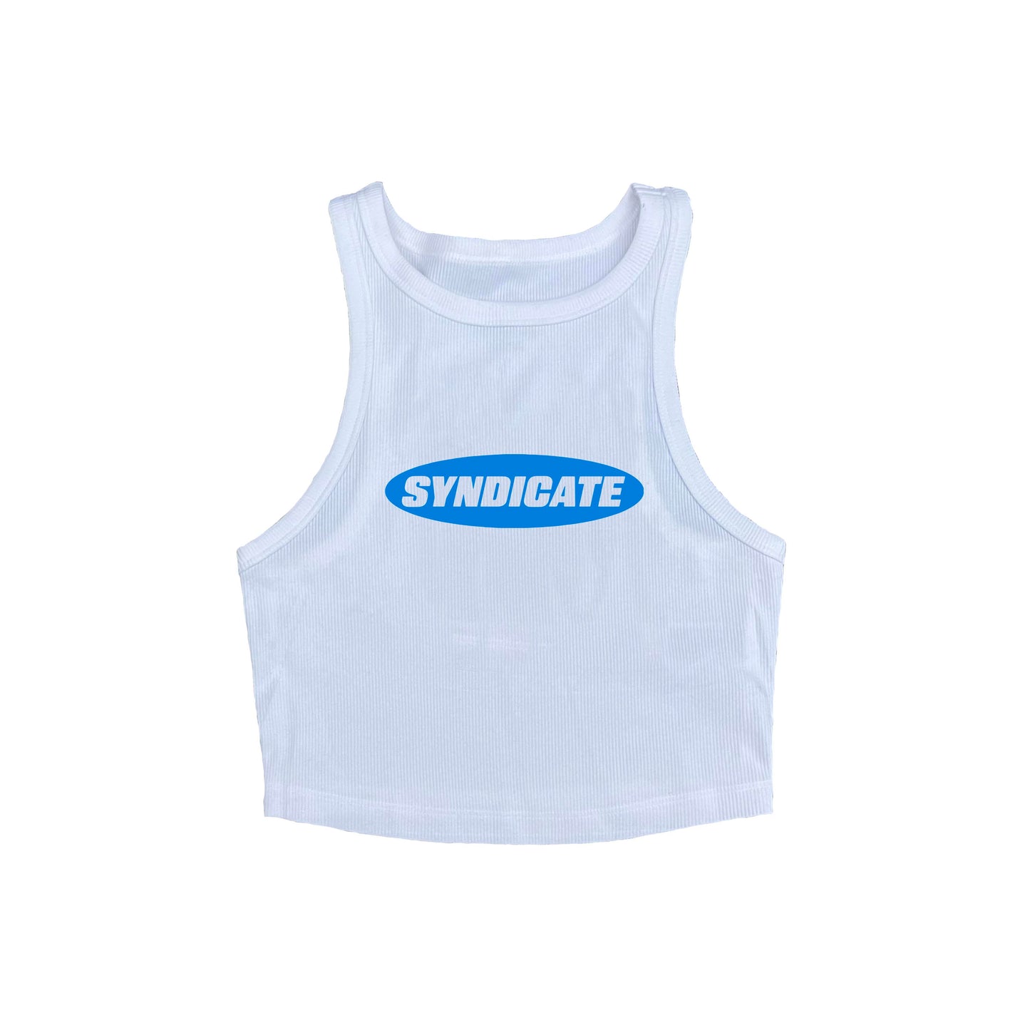 White & Blue Syndicate tank top