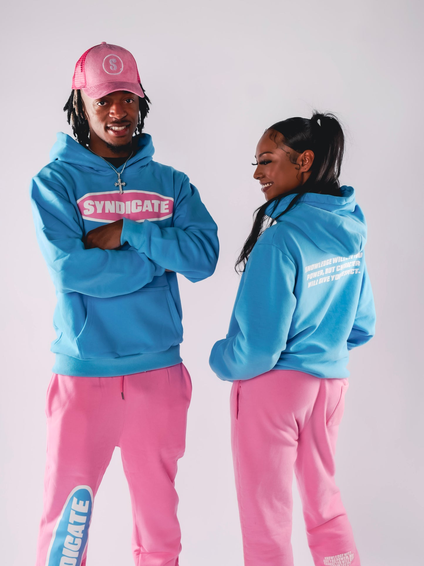 Pink & Blue Syndicate sweat pants