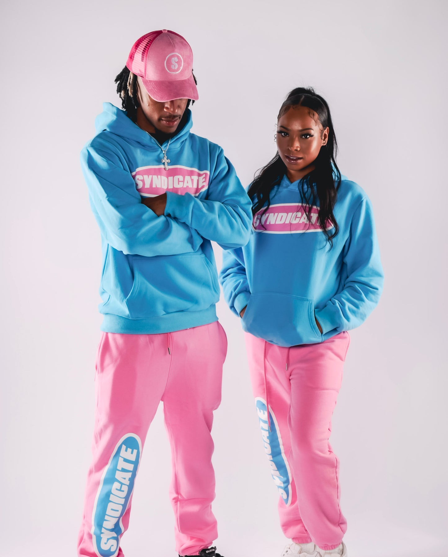 Pink & Blue Syndicate sweat pants