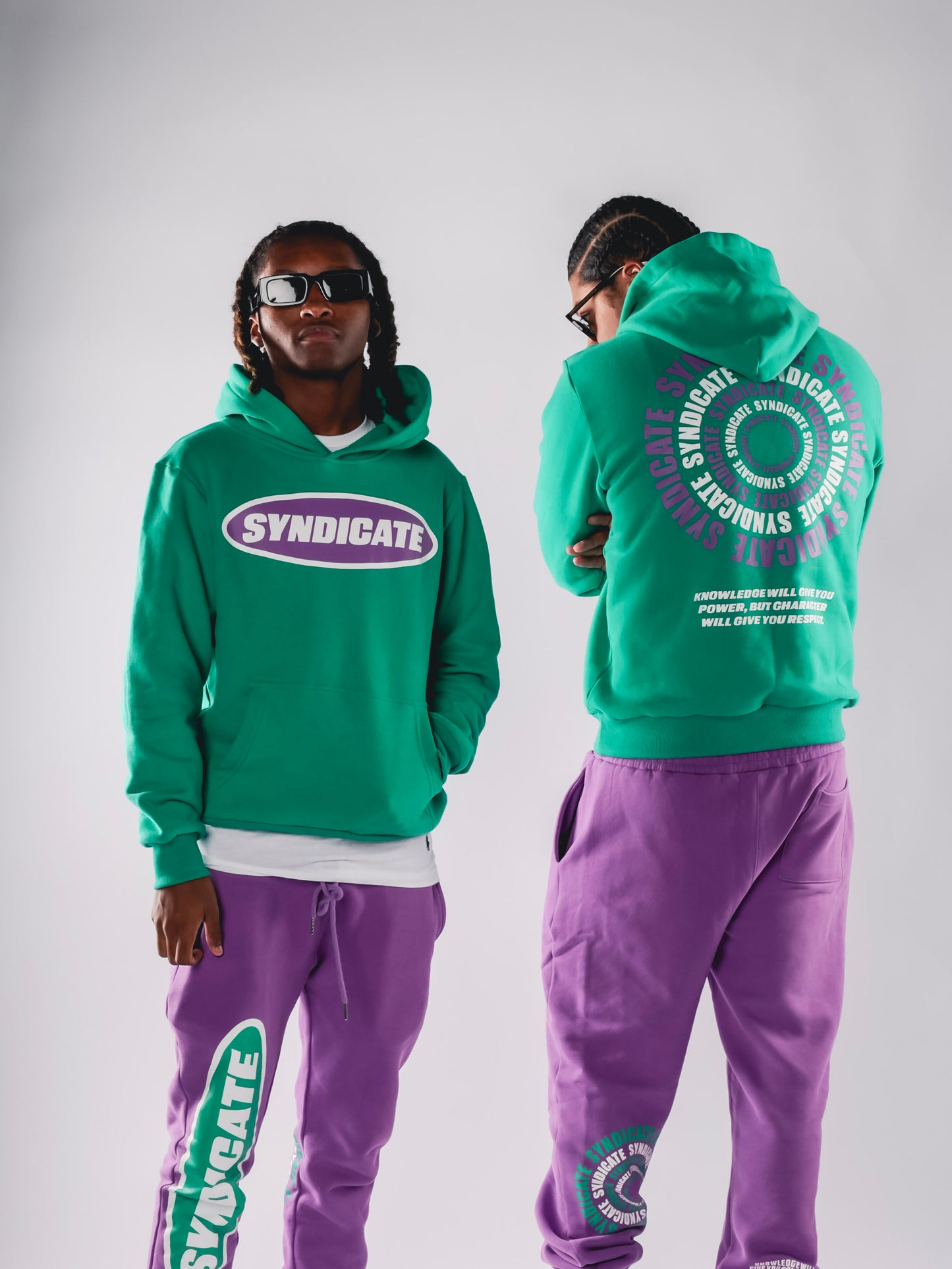 Purple & Green Syndicate Sweatpants