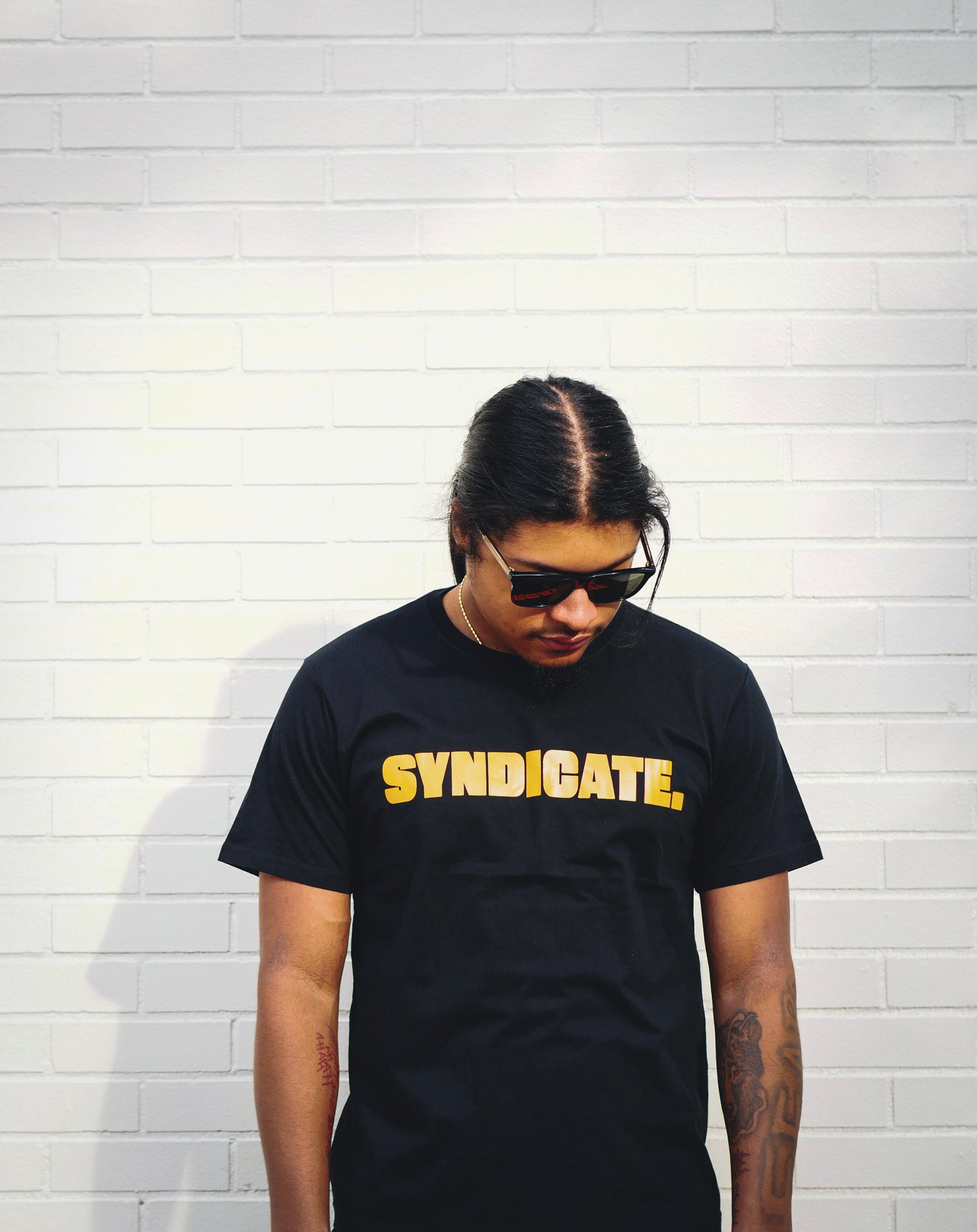 Black & orange Paid in full Syndicate Tee