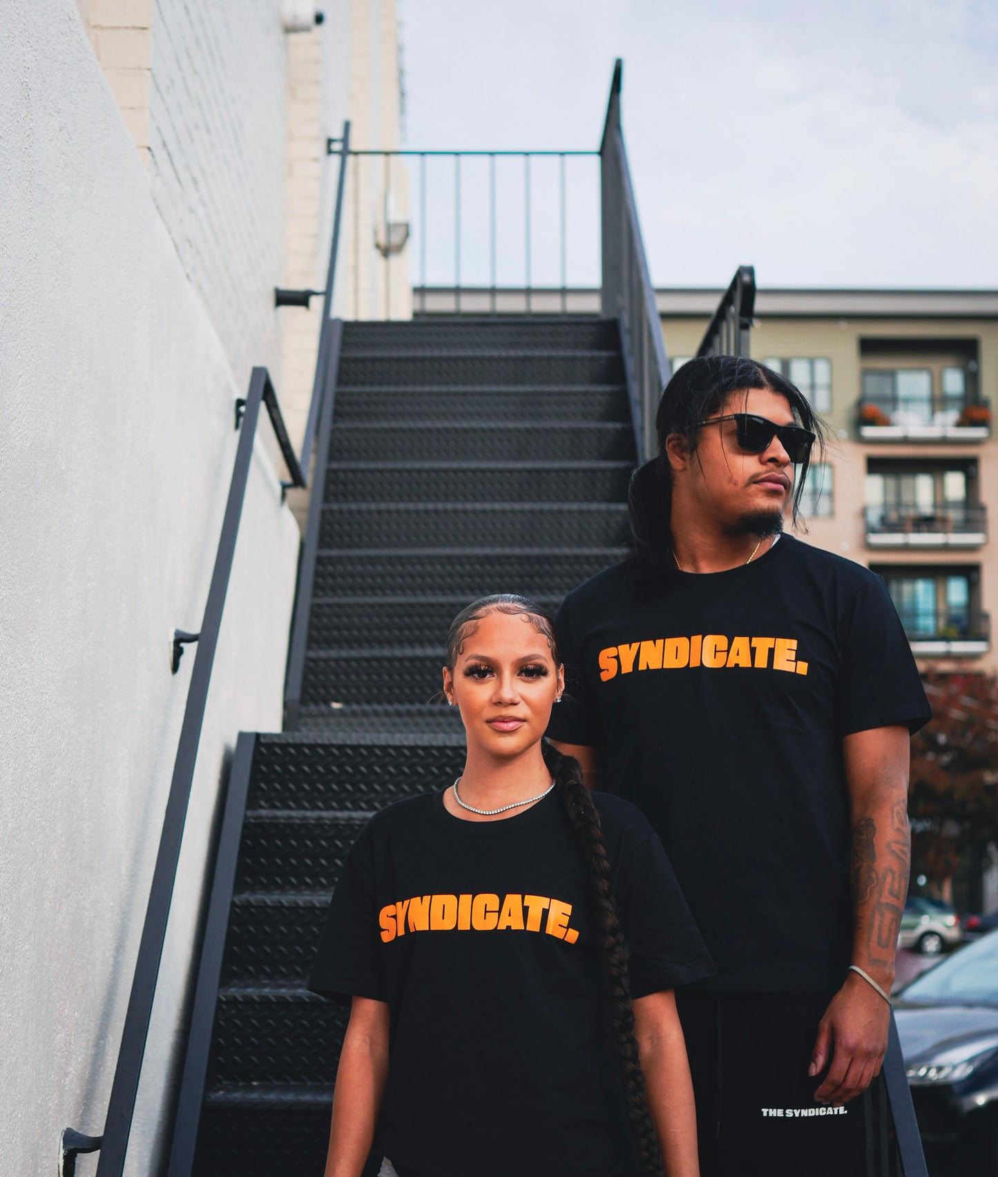 Black & orange Paid in full Syndicate Tee