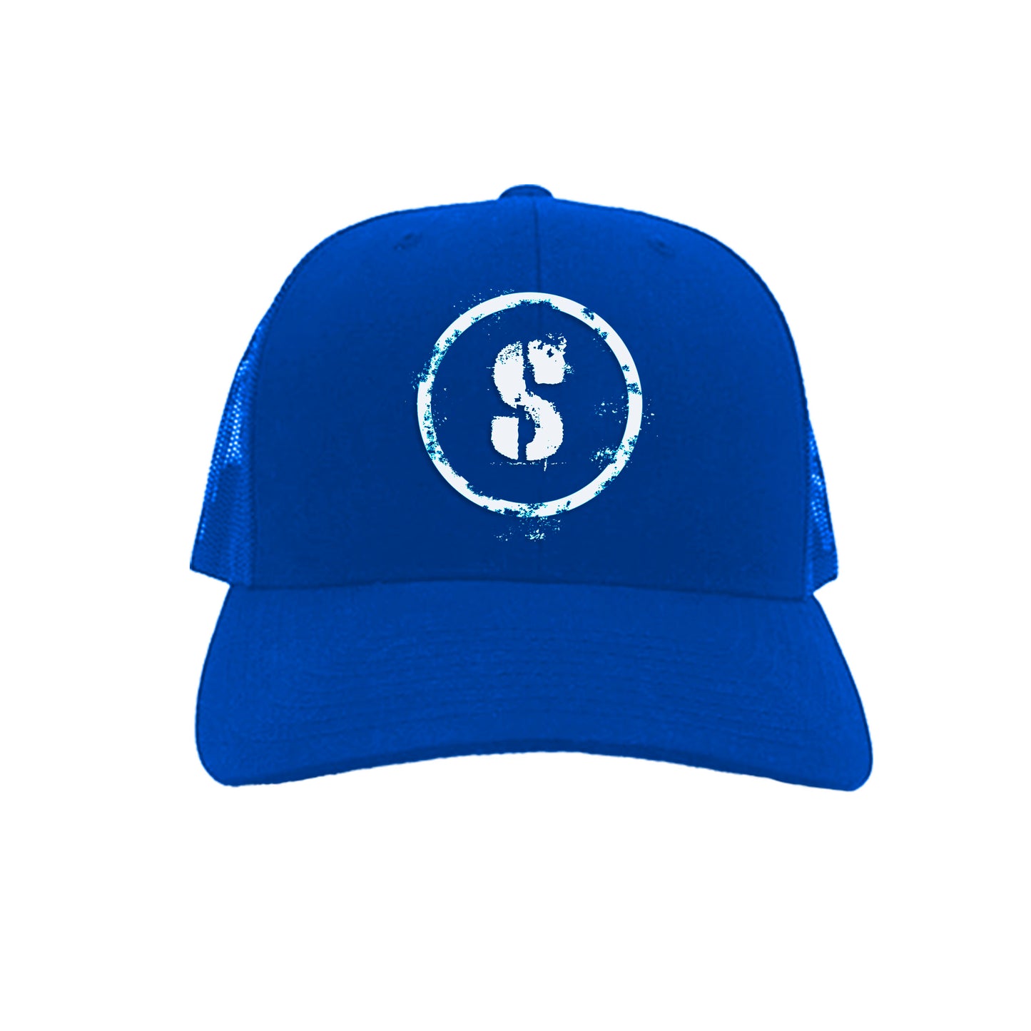 Syndicate stamp blue & white hat