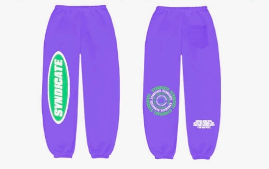 Purple & Green Syndicate Sweatpants